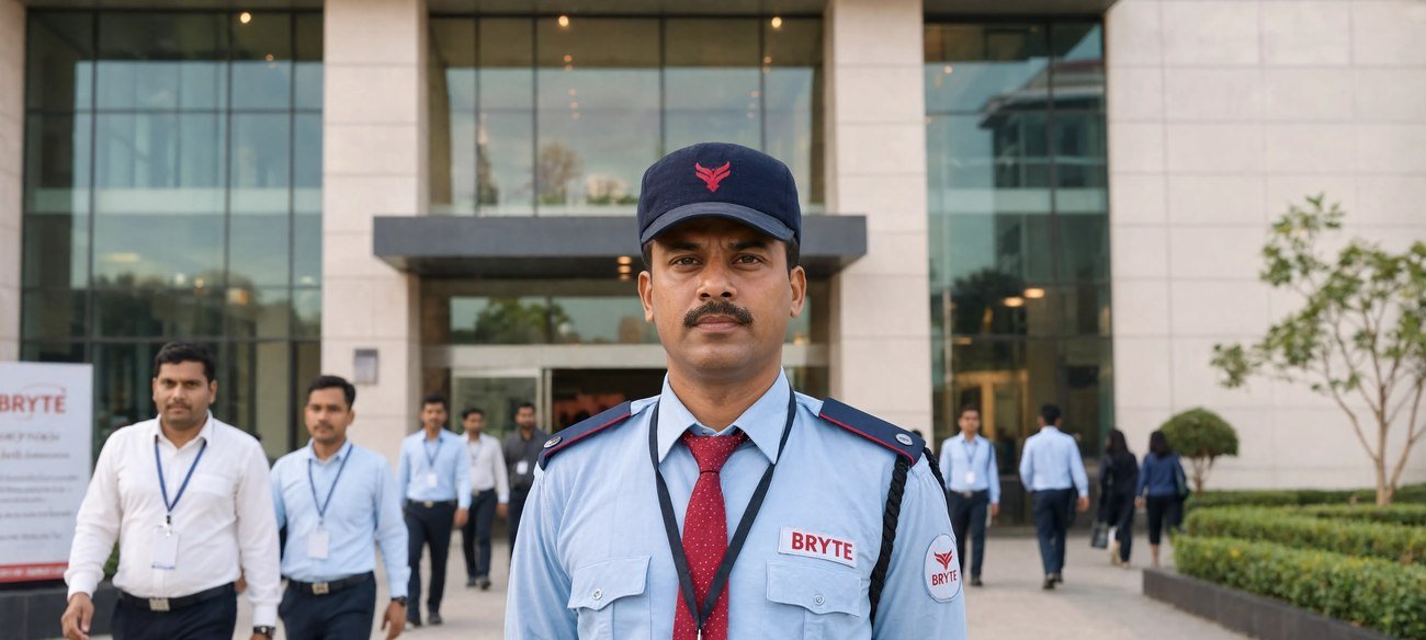 Bryte professional on duty, corporate office security in India