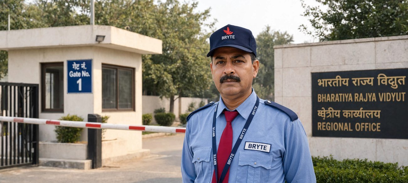 Bryte professional on duty, government and PSU campus security in India