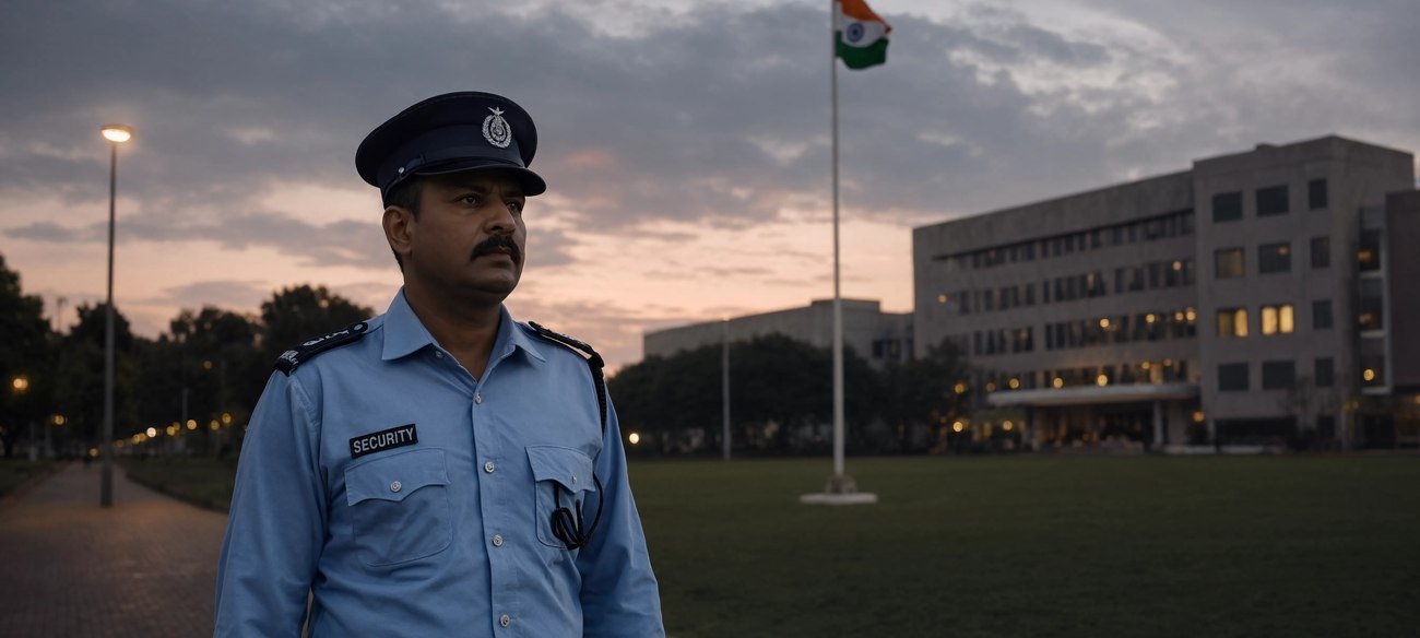 Bryte government and PSU campus security team at work in the evening