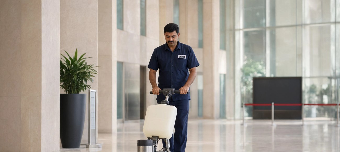 Bryte professional on duty, housekeeping services in India